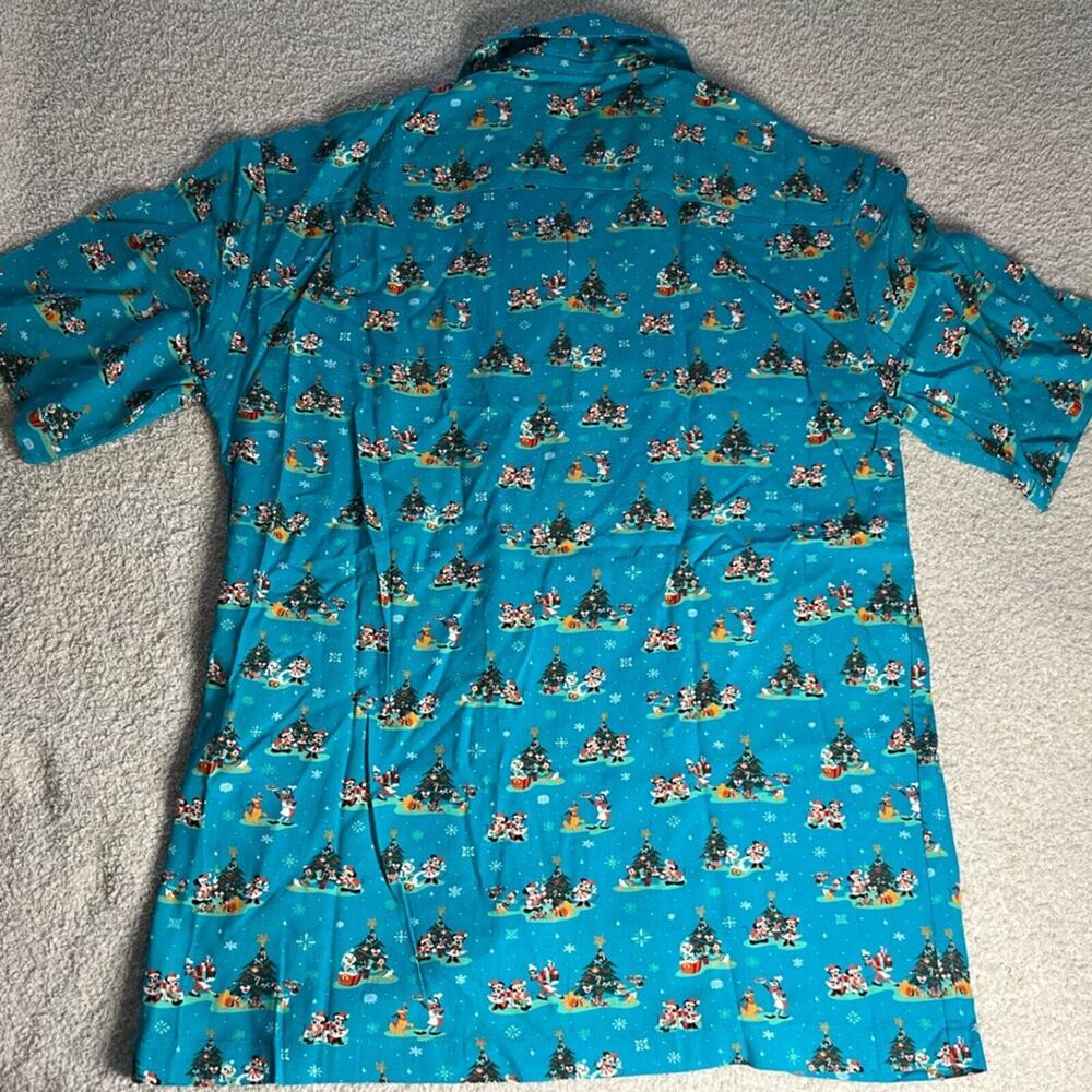 Disney Parks Christmas Holiday Santa Mickey Mouse and Friends Camp Shirt Size XS - Picture 3 of 6